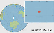 Savanna Style Location Map of the area around 55° 41' 33" S, 95° 16' 30" E