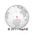 Outline Map of the Area around 55° 41' 33" S, 95° 16' 30" E, rectangular outline
