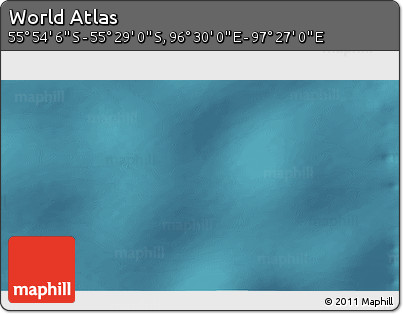 Satellite 3D Map of the Area around 55° 41' 33" S, 96° 58' 29" E
