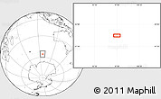 Blank Location Map of the area around 55° 41' 33" S, 96° 58' 29" E