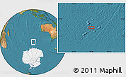 Satellite Location Map of the area around 55° 41' 33" S, 99° 31' 30" E