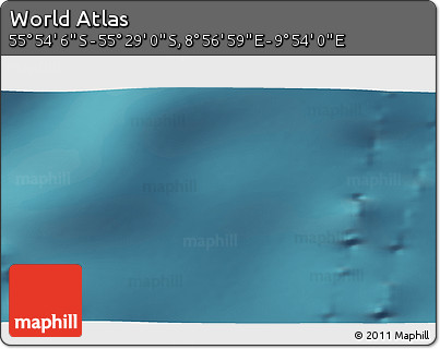 Satellite 3D Map of the Area around 55° 41' 33" S, 9° 25' 30" E