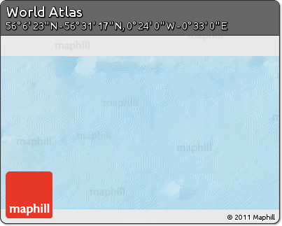 Physical 3D Map of the Area around 56° 18' 50" N, 0° 4' 30" E