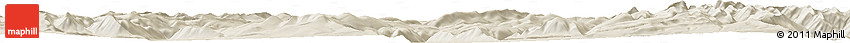 Shaded Relief Horizon Map of the Area around 56° 18' 50" N, 109° 43' 29" E