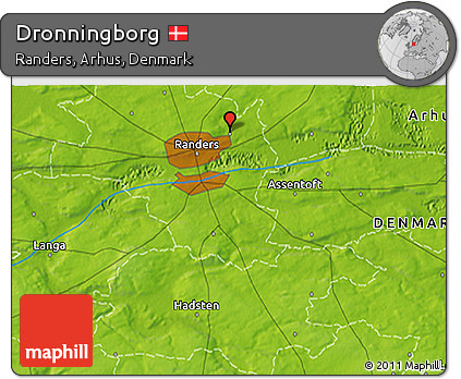Physical 3D Map of Dronningborg