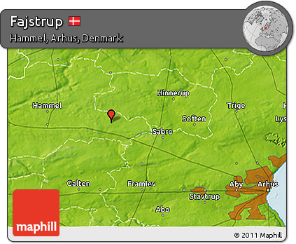 Physical 3D Map of Fajstrup