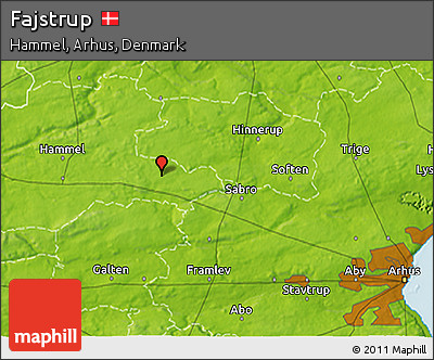 Physical 3D Map of Fajstrup