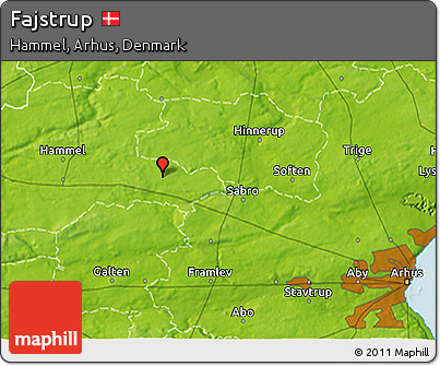 Physical 3D Map of Fajstrup