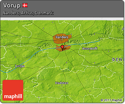 Physical 3D Map of Vorup