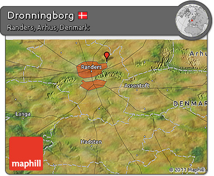 Satellite 3D Map of Dronningborg