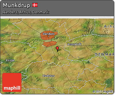 Satellite 3D Map of Munkdrup