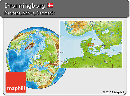 Physical Location Map of Dronningborg