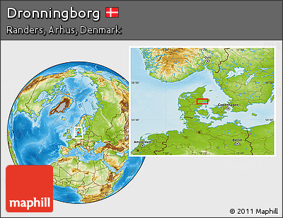 Physical Location Map of Dronningborg