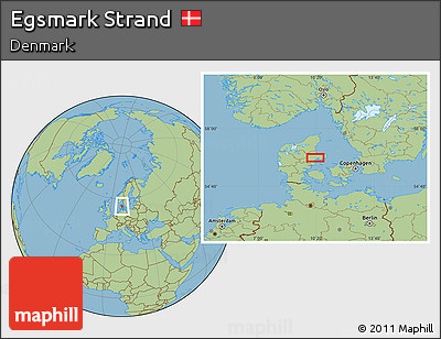 Savanna Style Location Map of Egsmark Strand