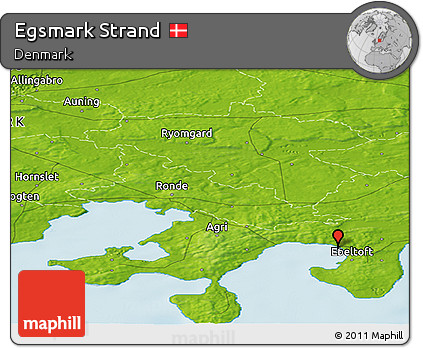 Physical Panoramic Map of Egsmark Strand