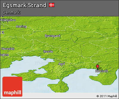 Physical Panoramic Map of Egsmark Strand