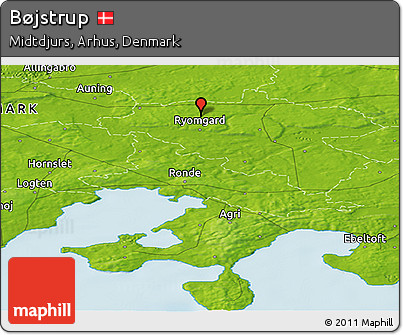 Physical Panoramic Map of Bøjstrup
