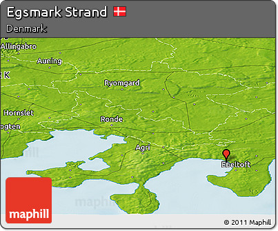Physical Panoramic Map of Egsmark Strand