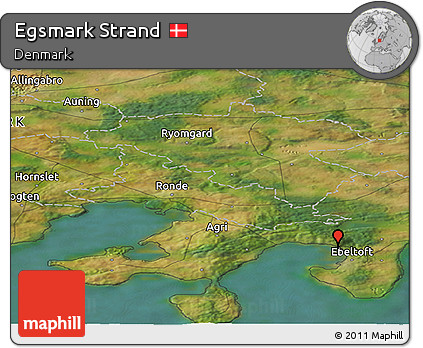 Satellite Panoramic Map of Egsmark Strand