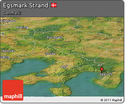 Satellite Panoramic Map of Egsmark Strand
