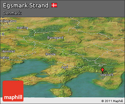 Satellite Panoramic Map of Egsmark Strand