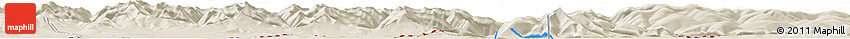 Shaded Relief Horizon Map of the Area around 56° 18' 50" N, 115° 40' 30" E