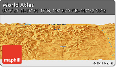 Political Panoramic Map of the Area around 56° 18' 50" N, 119° 4' 29" E