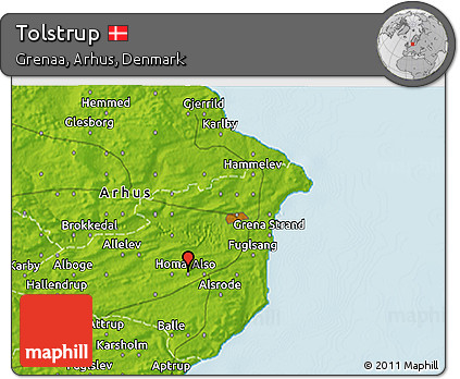Physical 3D Map of Tolstrup