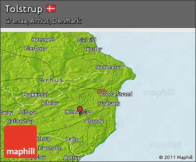 Physical 3D Map of Tolstrup