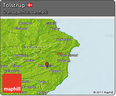 Physical 3D Map of Tolstrup