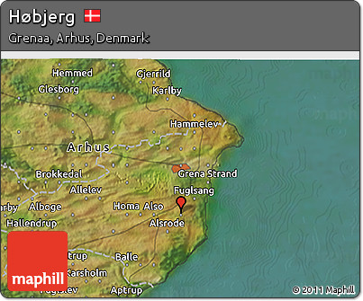 Satellite 3D Map of Høbjerg