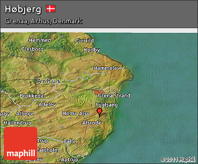 Satellite 3D Map of Høbjerg