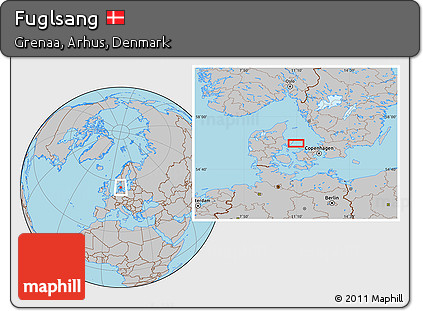 Gray Location Map of Fuglsang