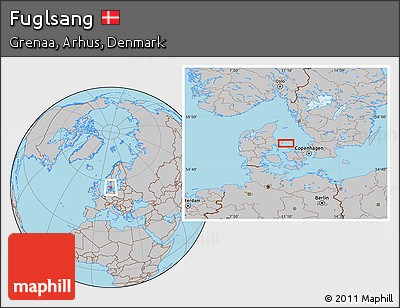 Gray Location Map of Fuglsang