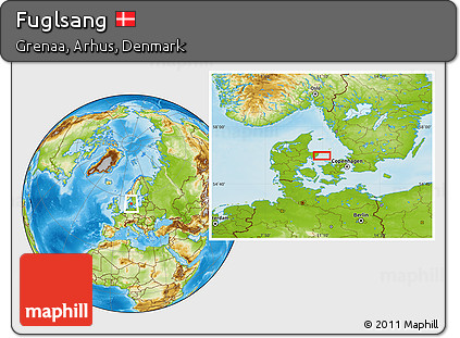 Physical Location Map of Fuglsang