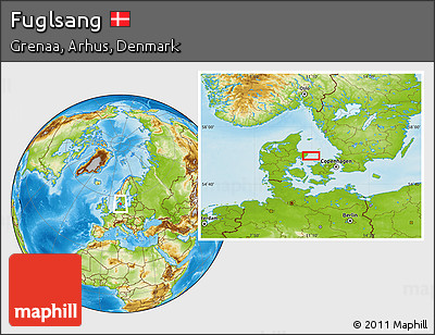 Physical Location Map of Fuglsang