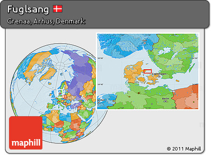 Political Location Map of Fuglsang