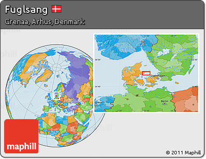 Political Location Map of Fuglsang