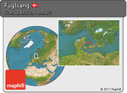 Satellite Location Map of Fuglsang