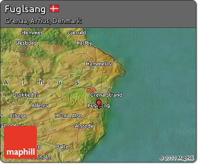 Satellite Map of Fuglsang