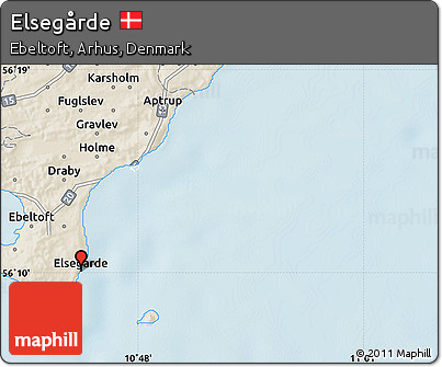 Shaded Relief Map of Elsegårde