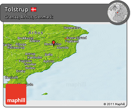 Physical Panoramic Map of Tolstrup