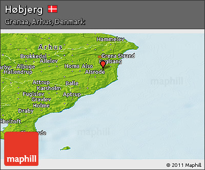 Physical Panoramic Map of Høbjerg