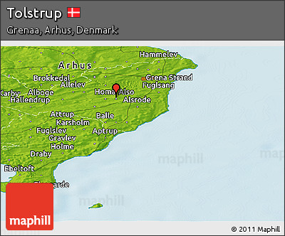 Physical Panoramic Map of Tolstrup