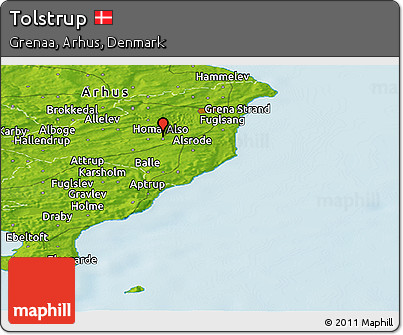 Physical Panoramic Map of Tolstrup