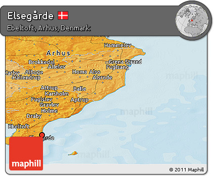 Political Panoramic Map of Elsegårde