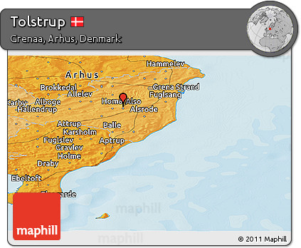 Political Panoramic Map of Tolstrup