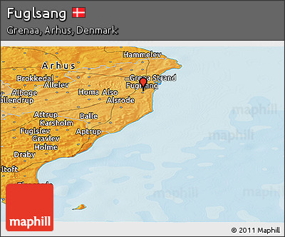 Political Panoramic Map of Fuglsang