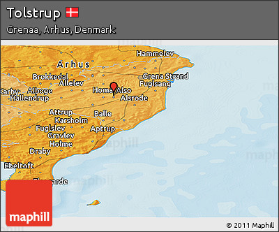 Political Panoramic Map of Tolstrup