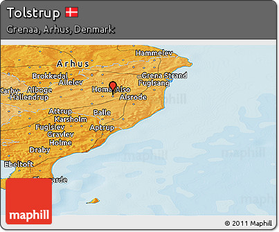 Political Panoramic Map of Tolstrup